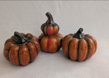 Fall Home Decor Ceramic Pumpkins