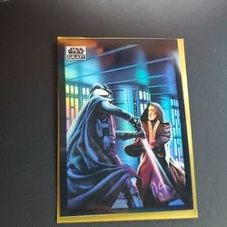 Topps Star Wars Galaxy 2022 Darth Vader VS. OBI-Wan Kenobi Refractor 