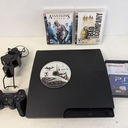 Sony PlayStation 3 PS3 with controller 4 games