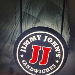 Authentic Jimmy John's Light Up Hanging Sign