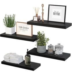 Set of 4 Floating Wall Shelves 