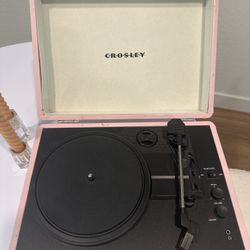 Pink Crosley Record Player 