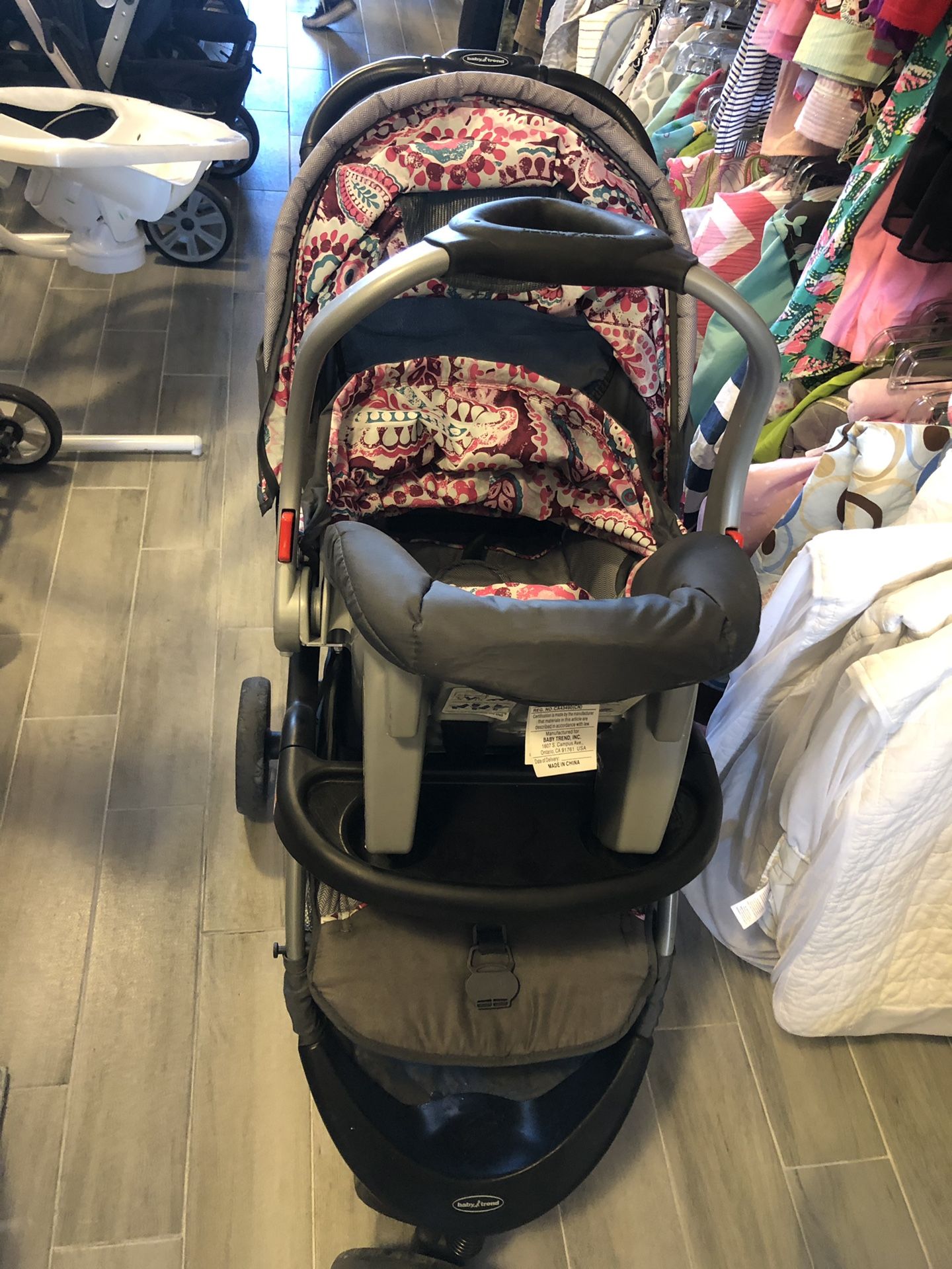 Baby girl Stroller and Car Seat