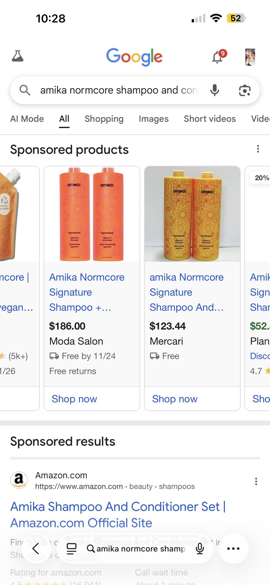 Amika liter Set Shampoo /Conditioner