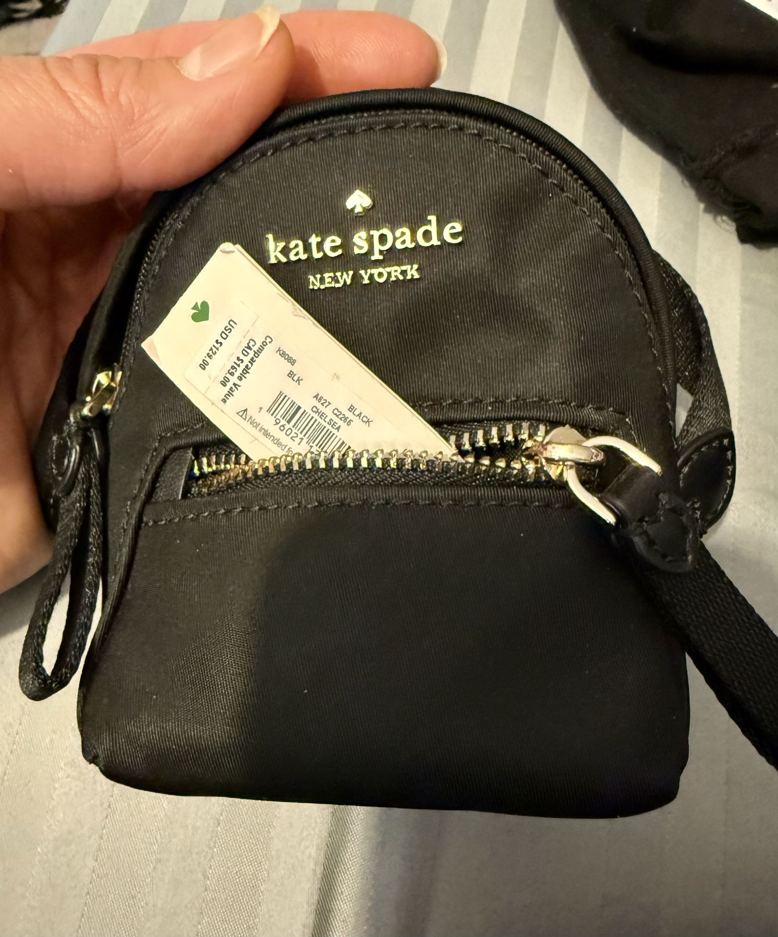 Kate Spade Mini Backpack Bag Charm Keychain.
