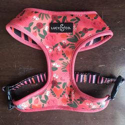 Lucy & Co Reversible Dog Harness Posy Pink Size Large 
