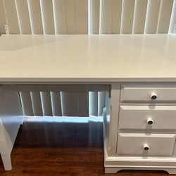 WHITE 3-DRAWER DESK