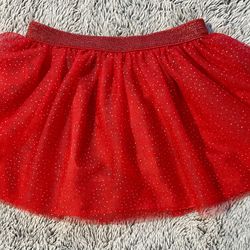 Cat & Jack Girls Sparkling Tutu Skirt Red Size XS (4)