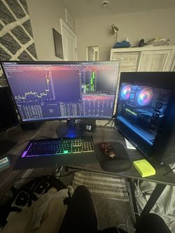 FULL PC SETUP With Dell 32in Curved Monitor Lenovo Legion Tower Gaming PC with gaming mouse & keyboard