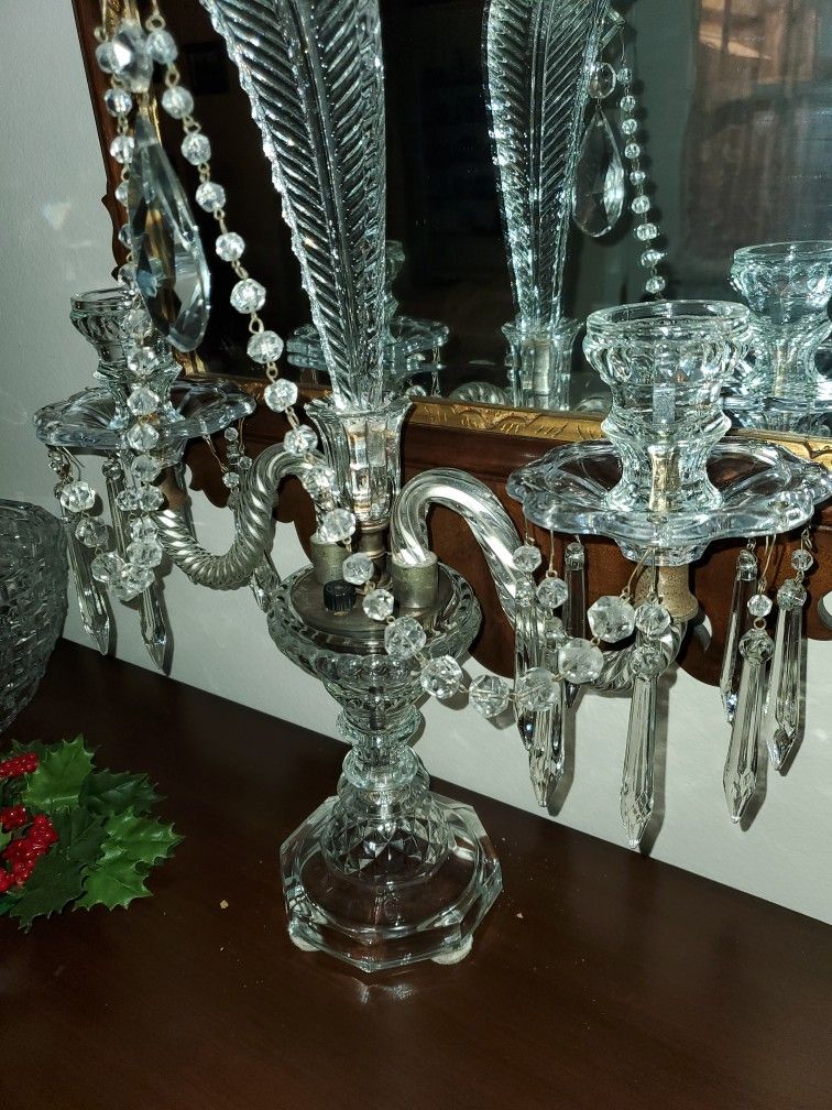 French Crystal Candelabras