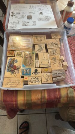 2 Containers Of stamps $15 Each