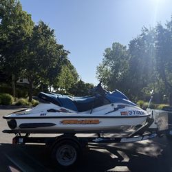 (2) 2005 Seadoo GTI RFI Jet Skis With Dual Trailer 