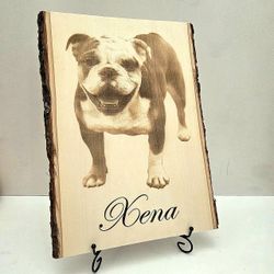 Photo Engraving On Live Edge Wood 