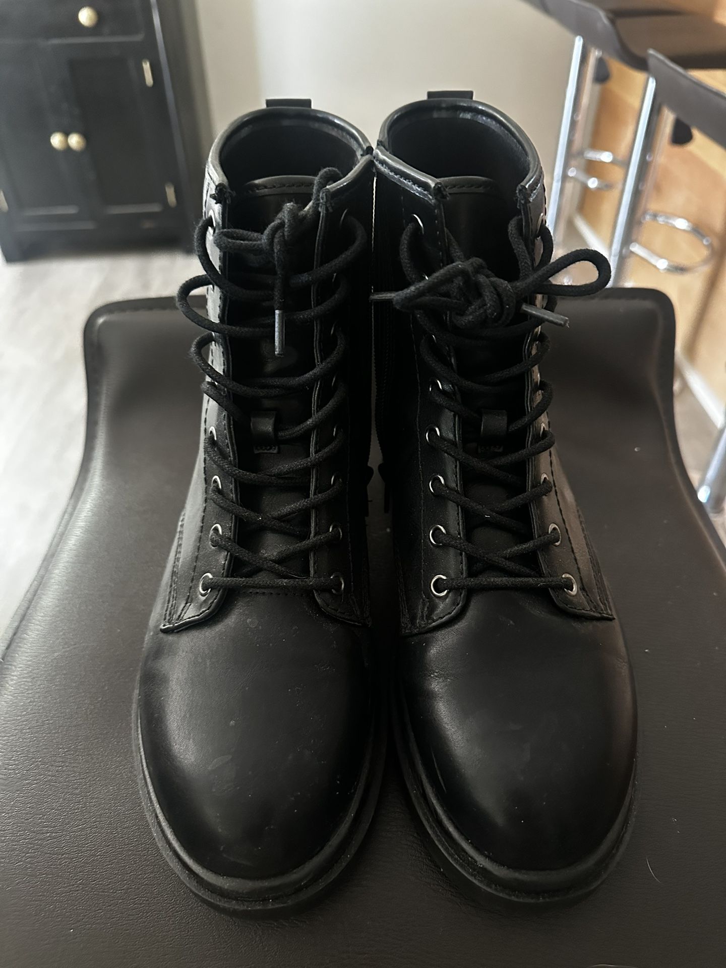 Madden Girl Black Boots Worn Once!