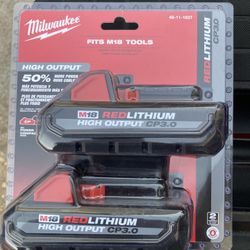 Milwaukee Batteries 3.0 New , Firm On Price 