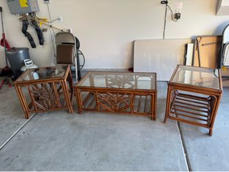 Beach themed coffee table and side tables