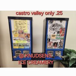 POKEMON CARDS. ONLY 25 CENTS. A QUARTER EACH. KNUDSENS ICE CREAMERY CASTRO VALLEY 