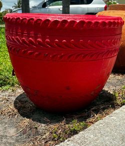 Cement Pottery 17.5”H 21” in diameter