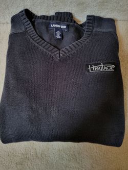 Heritage Uniform Pullover Sweater 
With Logo, Black Size 14/16