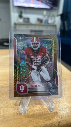 Lee Beebe Jr. 2025 Bowman U Chrome 1st Bowman Gold Shimmer SSP 25/50 Refractor