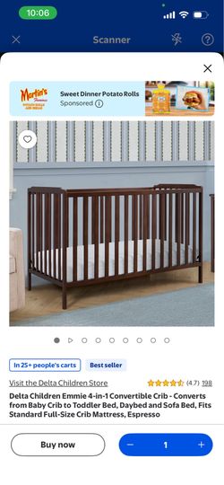 Brand new brown crib for sale