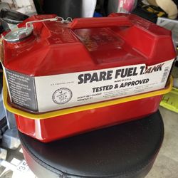 Vintage USMC BLITZ Metal GAS Can Spare Fuel Tank 2.5 gallon With Original Spout