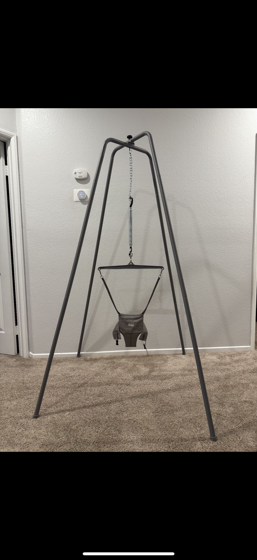 Jolly Jumper Elite Grey Saddle The Original Jolly Jumper with Super Stand and Premium Spring. an Alternative to Baby Bouncer