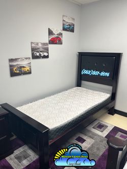 Twin bed frame with mattress cama Colchon completa