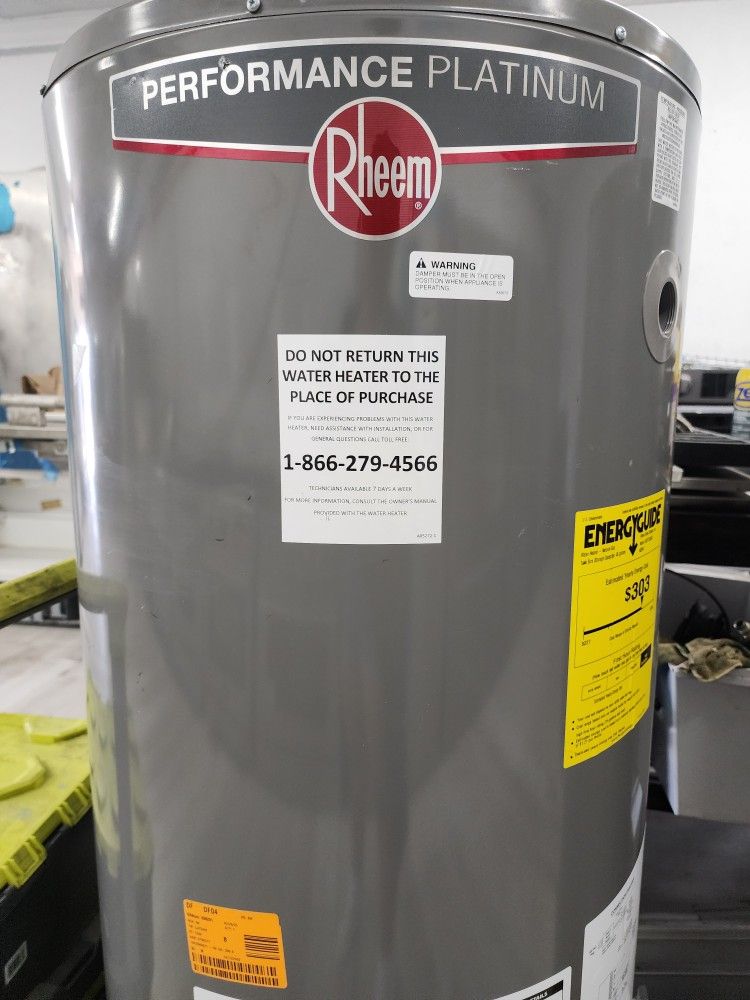 50 Gallon Gas Water Performance Platinum Water Heater Rheem