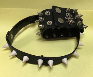 Spike collar and wrist band