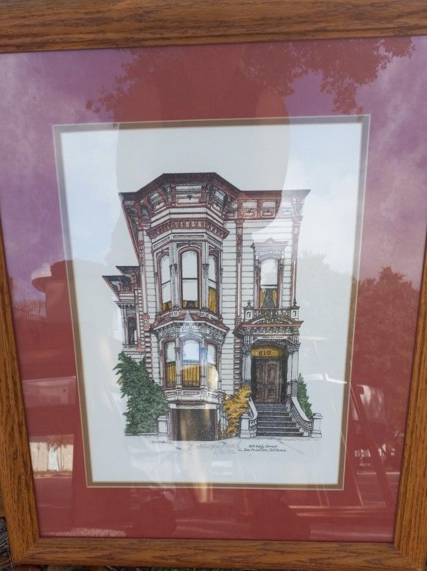 2 Debbie Patrick Victorian House Lithographs. Signed & Framed