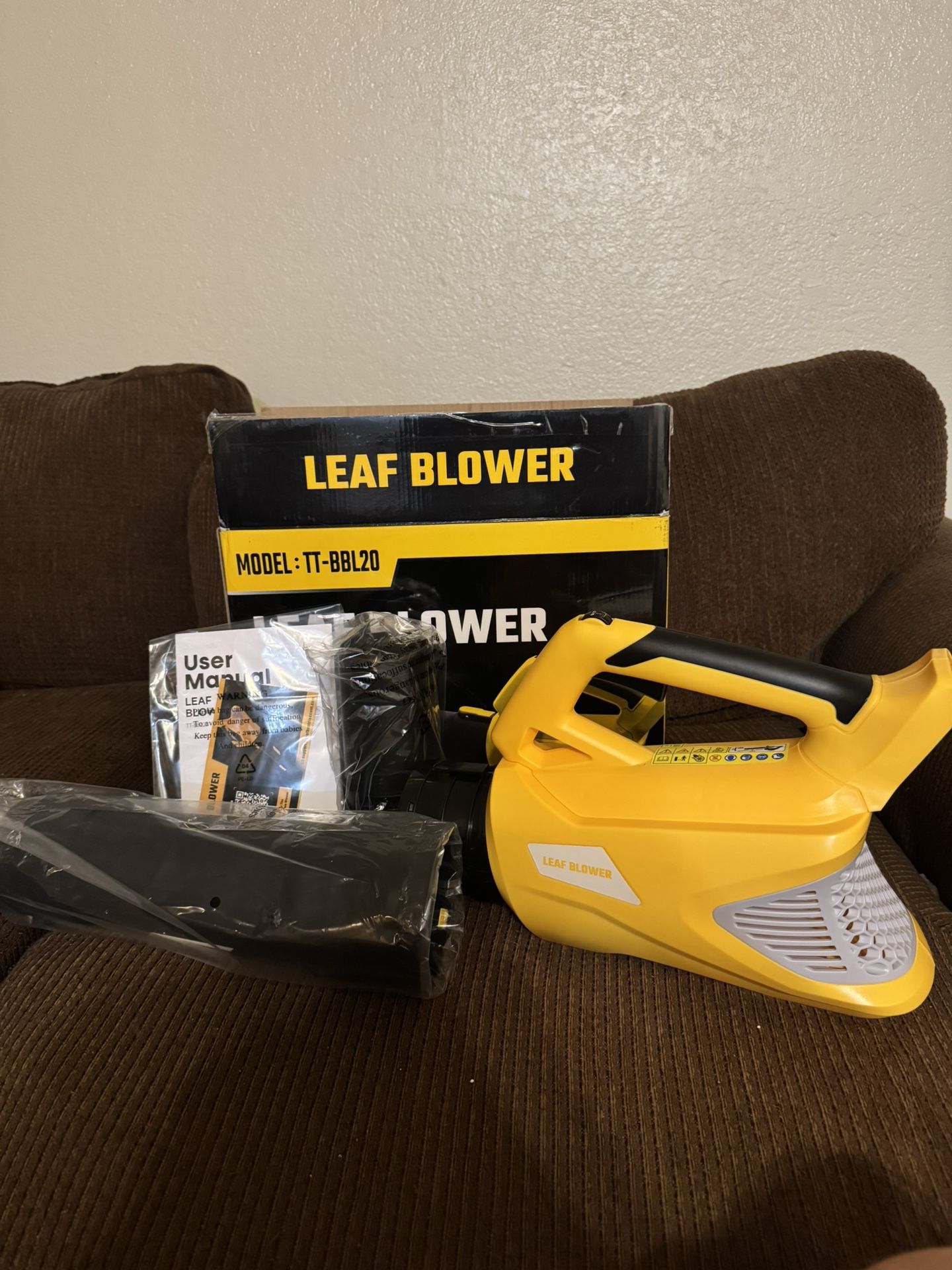 Cordless Leaf Blower for Dewalt 20V Max Battery (No Battery), Cordless Electric Leaf Blower Up to 500 CFM with 5-Speed ​​Mode, Powerful Leaf Blower