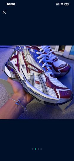 Burgundy Balenciaga Runners