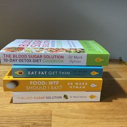 Blood Sugar Solution Paperback Dr Hyman Diet Cook Book And Detox Books Set Of 4