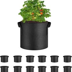 3 Gallon 12 Packs Grow Bags, Fabric pots for Gardening,300G Thickened Planting Bags