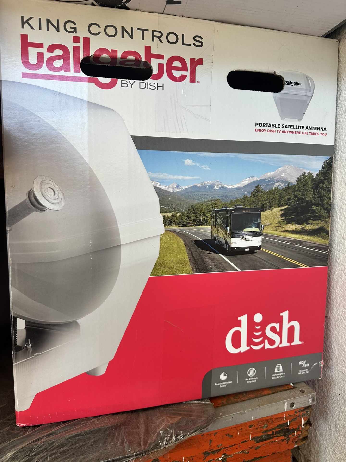 Tailgater Dish Antenna and Receiver