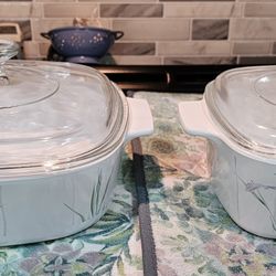 Vintage Corningware SHADOW IRIS Set 
