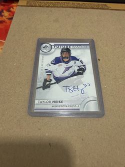 Taylor Heise SP Authentic Future Watch Auto Card