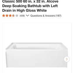 Left hand delta classic 500 TUB ONLY