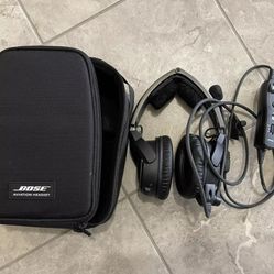 Bose A20 Aviation Headset with Bluetooth & Dual Plug Cable Black