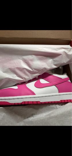 Kids Nike Dunk Low Pink and White Sneakers