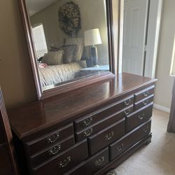 Solid Wood Chest With Mirror