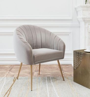 LIKE NEW- Velvet Accent Chairs - Set Of 2