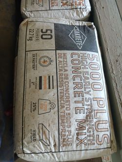 50lb bags of high pressure concrete
