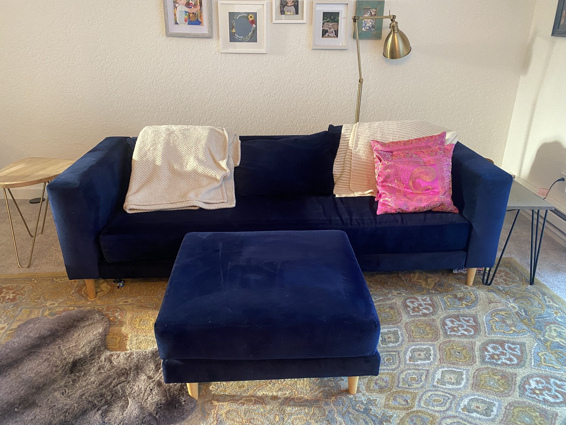 Sabai Blue velvet Couch