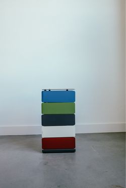 MoMA Design Store 5-Drawer Pivot Cabinet – Powder-Coated Steel – Made in Italy
