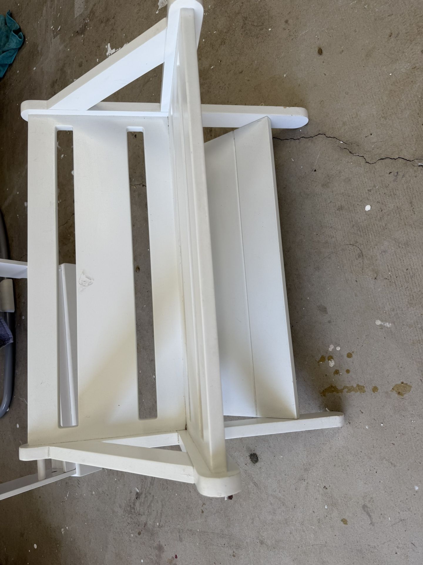 wood white floor and wall bookshelf set