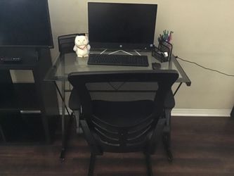 Glass Computer Desk and Chair for Sale!!!