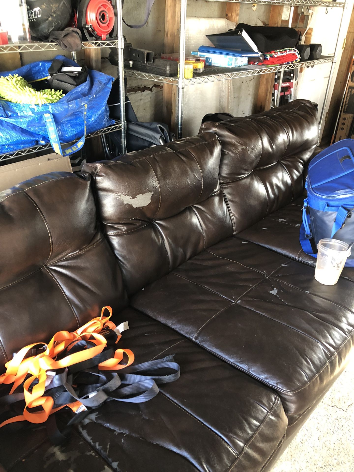 Leather Sofa $10