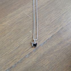 18"925 Sterling Silver Butterfly Necklace 